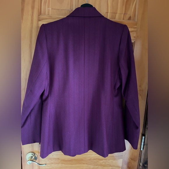 Vintage YVES SAINT LAURENT YSL fine wool pinstriped skirt suit size 40 medium 8 - Picture 5 of 16